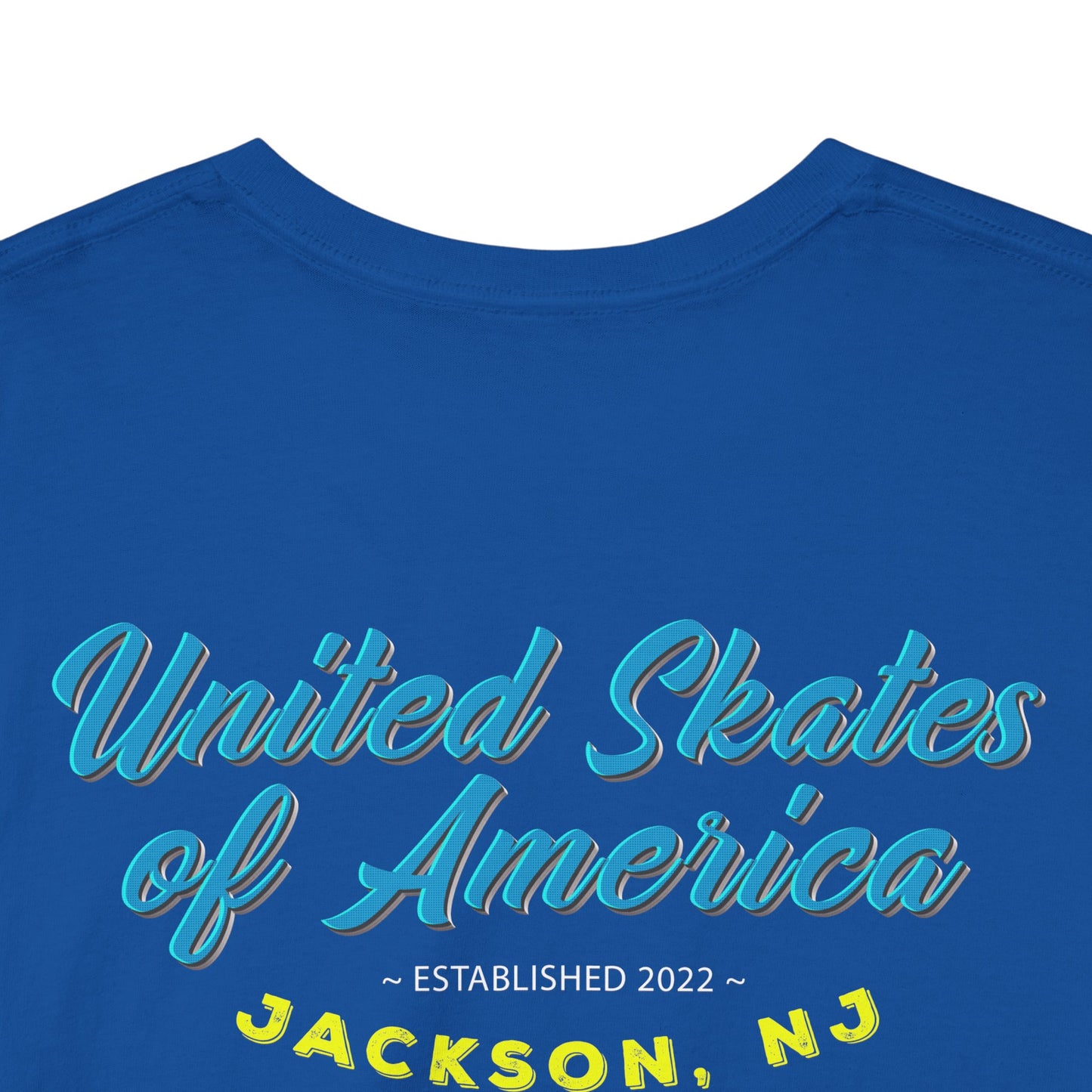 Jackson, NJ - Adult "Skate Life" Roller Skater T-Shirt (Blue Graphic)