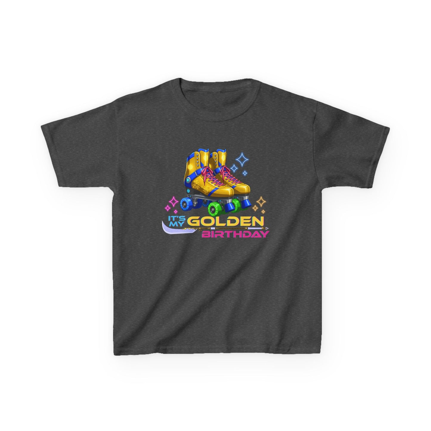 Kid's "It's My Golden Birthday" Roller Skating Shirt for Boys and Girls