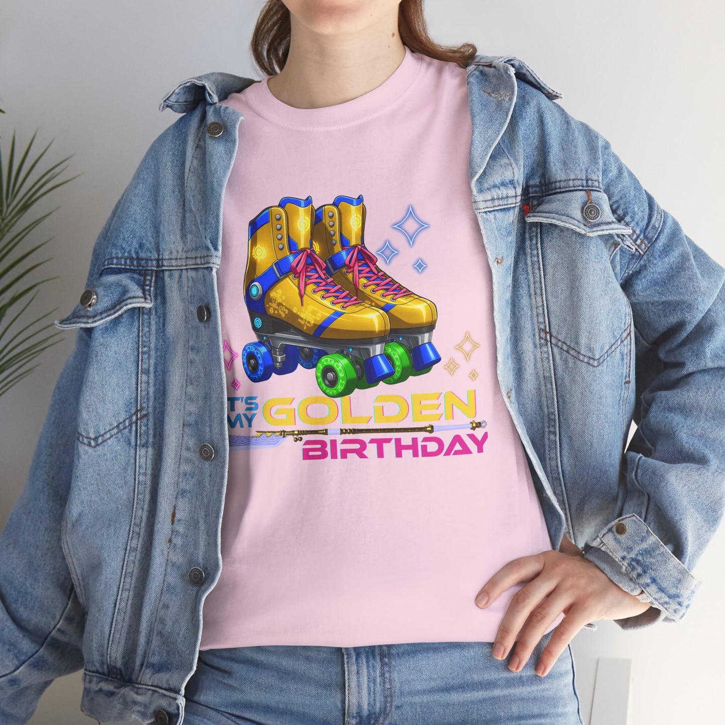 Golden Birthday - Adult Roller Skate Graphic T-Shirt – 100% Cotton