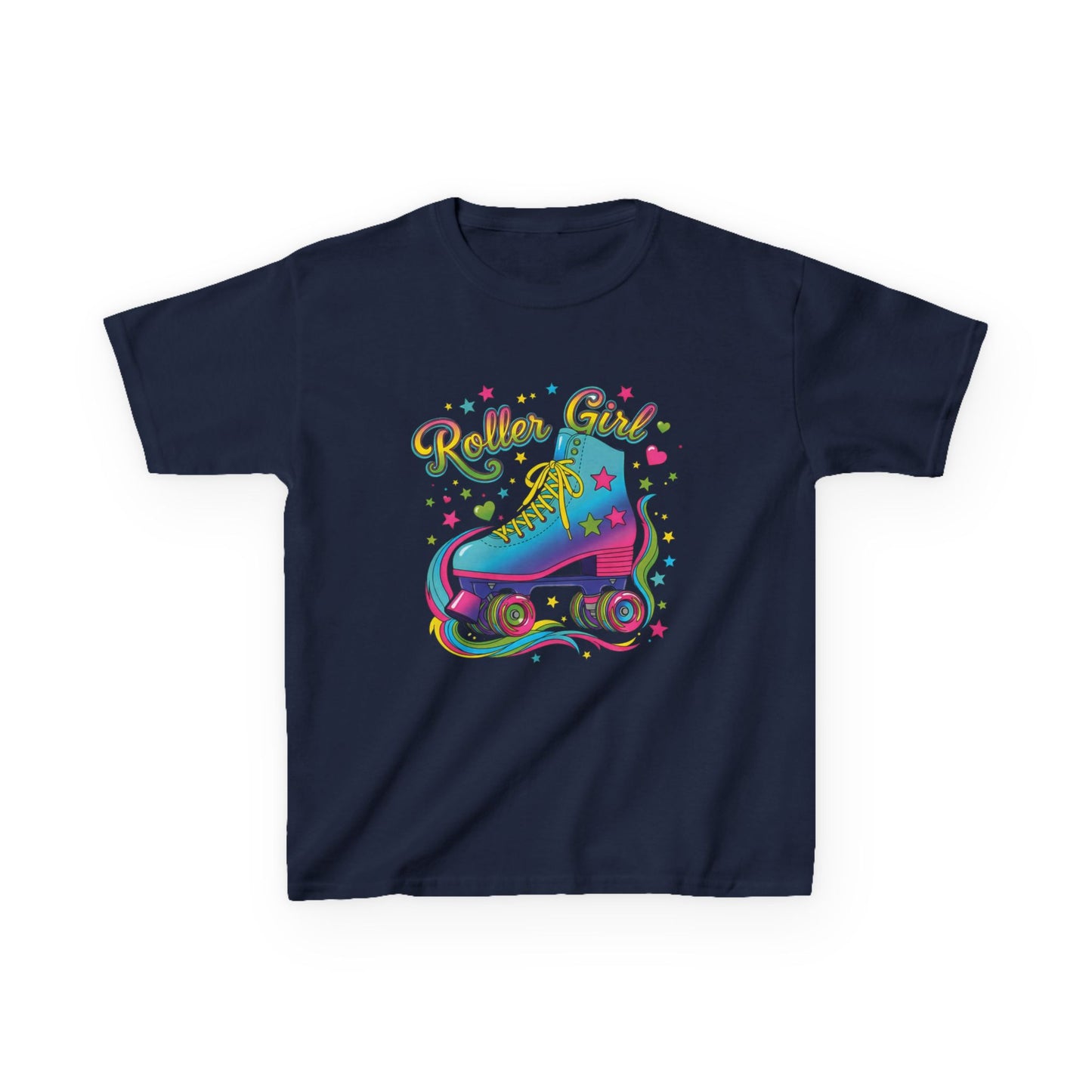 Girl's Roller Skating T-shirt - Roller Girl - Retro Graphic Shirt for Kids
