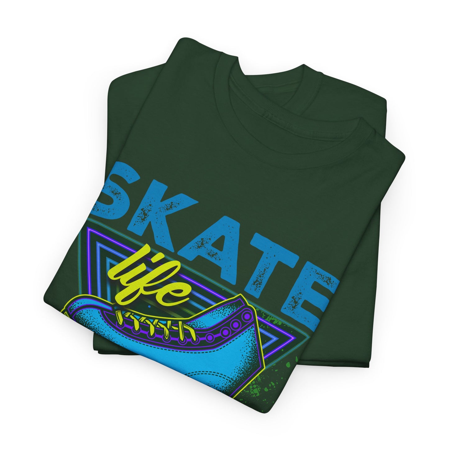 Jackson, NJ - Adult "Skate Life" Roller Skater T-Shirt (Blue Graphic)