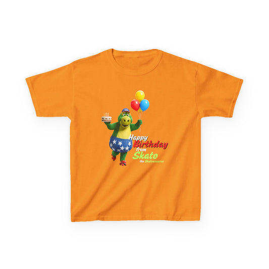 Kid's Roller Skating Birthday T-Shirt - Happy Birthday from Skato - Tee for Boys and Girls
