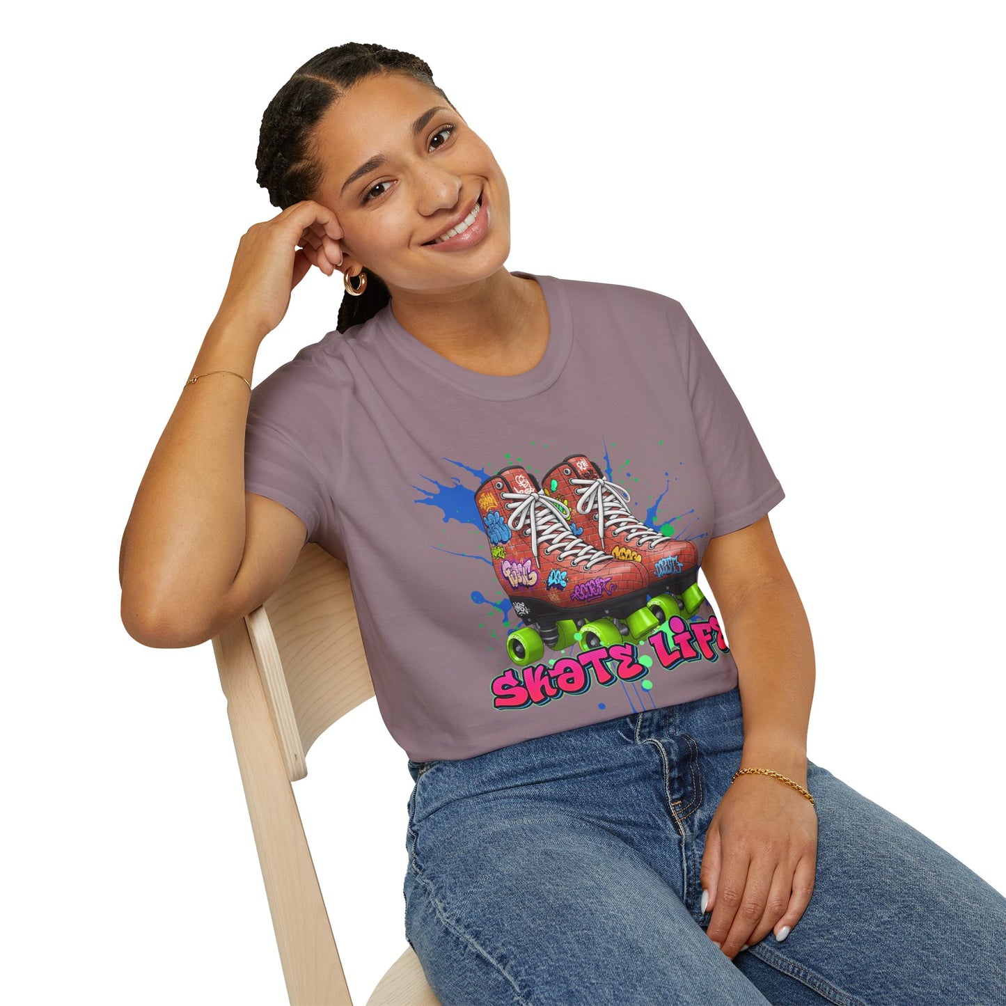 Adult "Skate Life" Paint Splattered Skate T-Shirt - Millennium Skate World