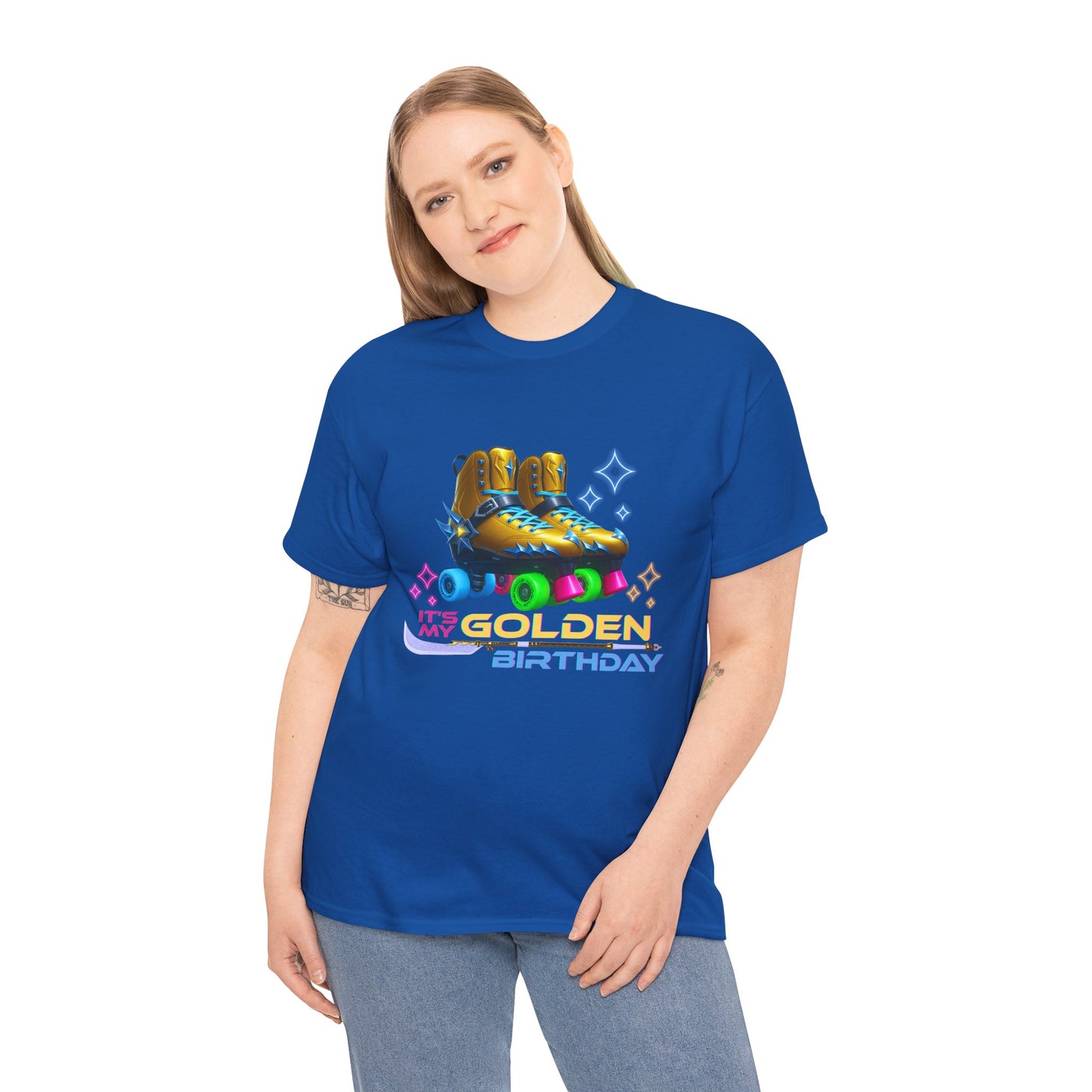 It's My Golden Birthday  - Adult and Teens Roller Skate Graphic T-Shirt – 100% Cotton, Female