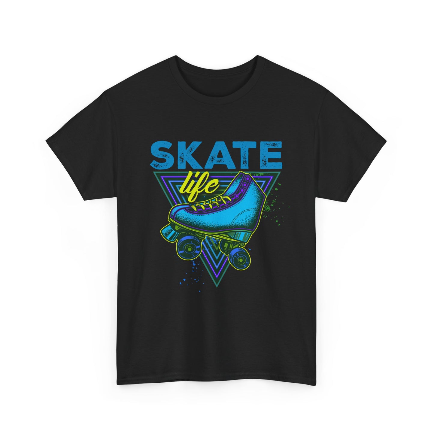 Unisex Roller Skating T-Shirt "Skate Life" Blue Graphic