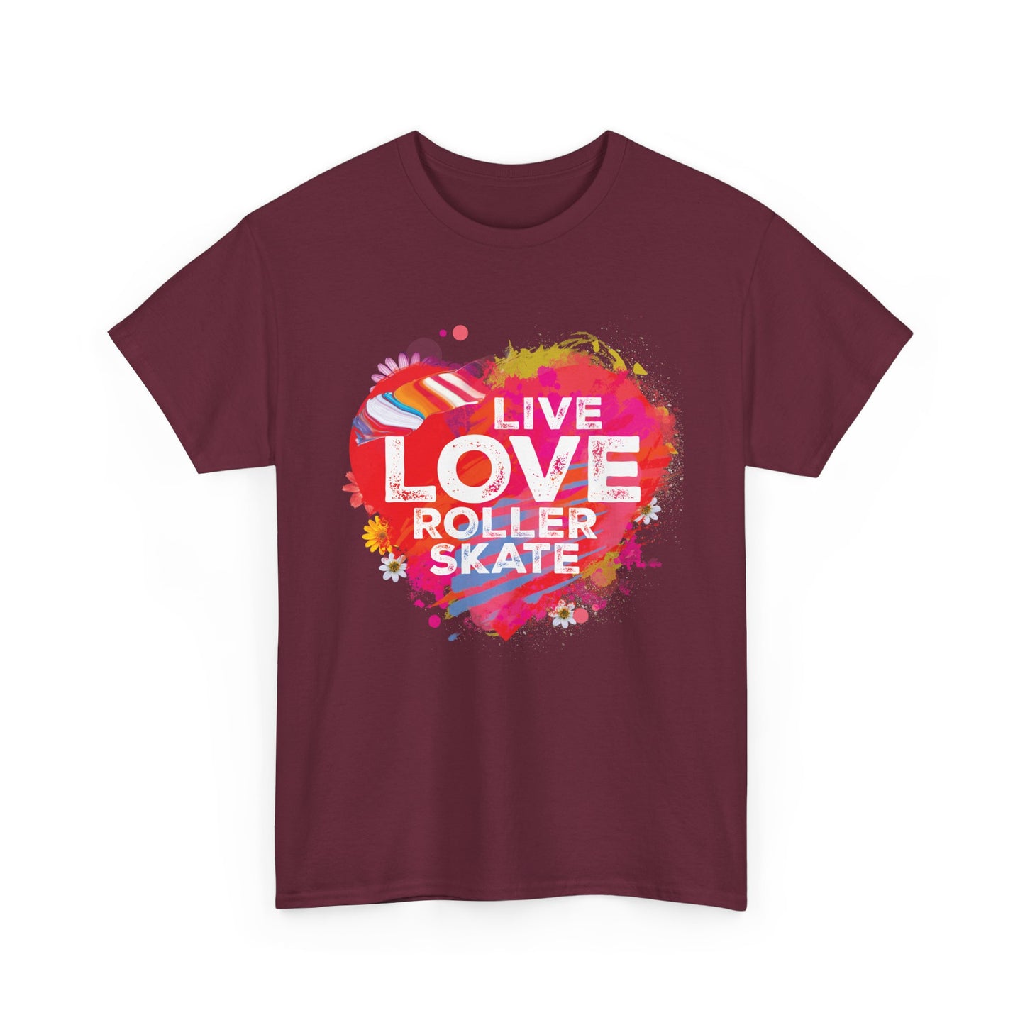 Women's "Live Love Roller Skate" T-Shirt for Skating Lovers