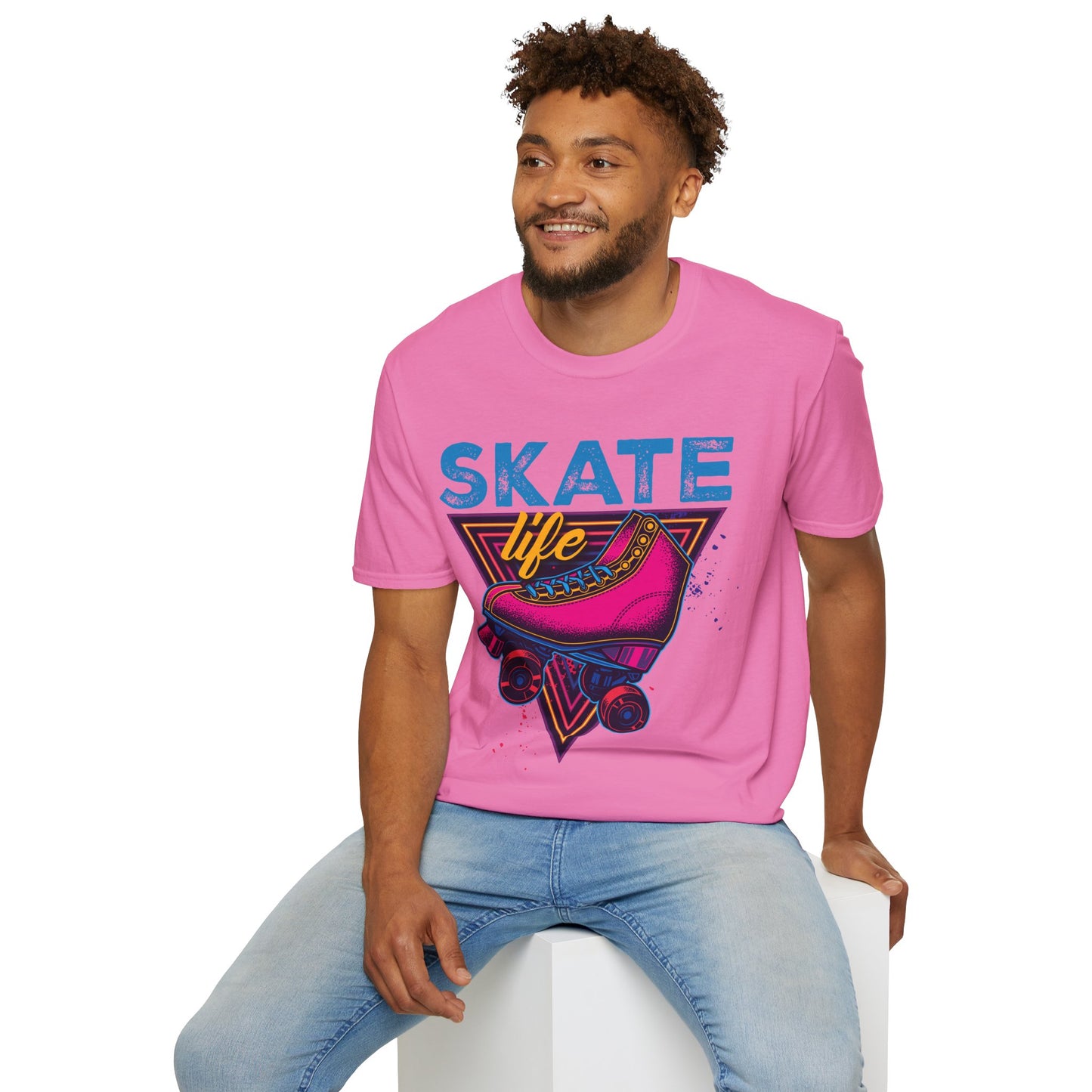 Adult "Skate Life" T-Shirt - Skateland -  Indianapolis, IN  (Pink)