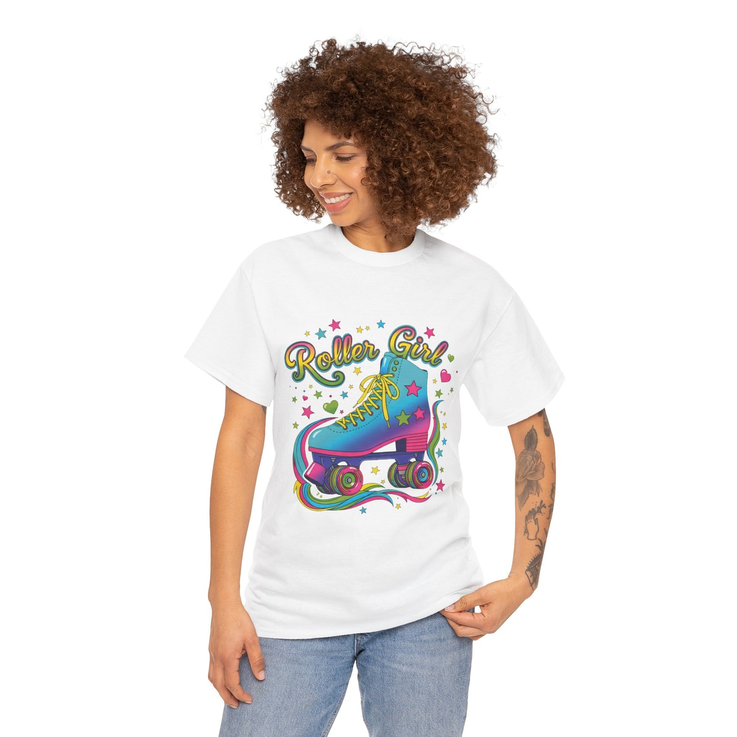 Women's Roller Skating T-shirt - Roller Girl - Retro Graphic Shirt for Skaters