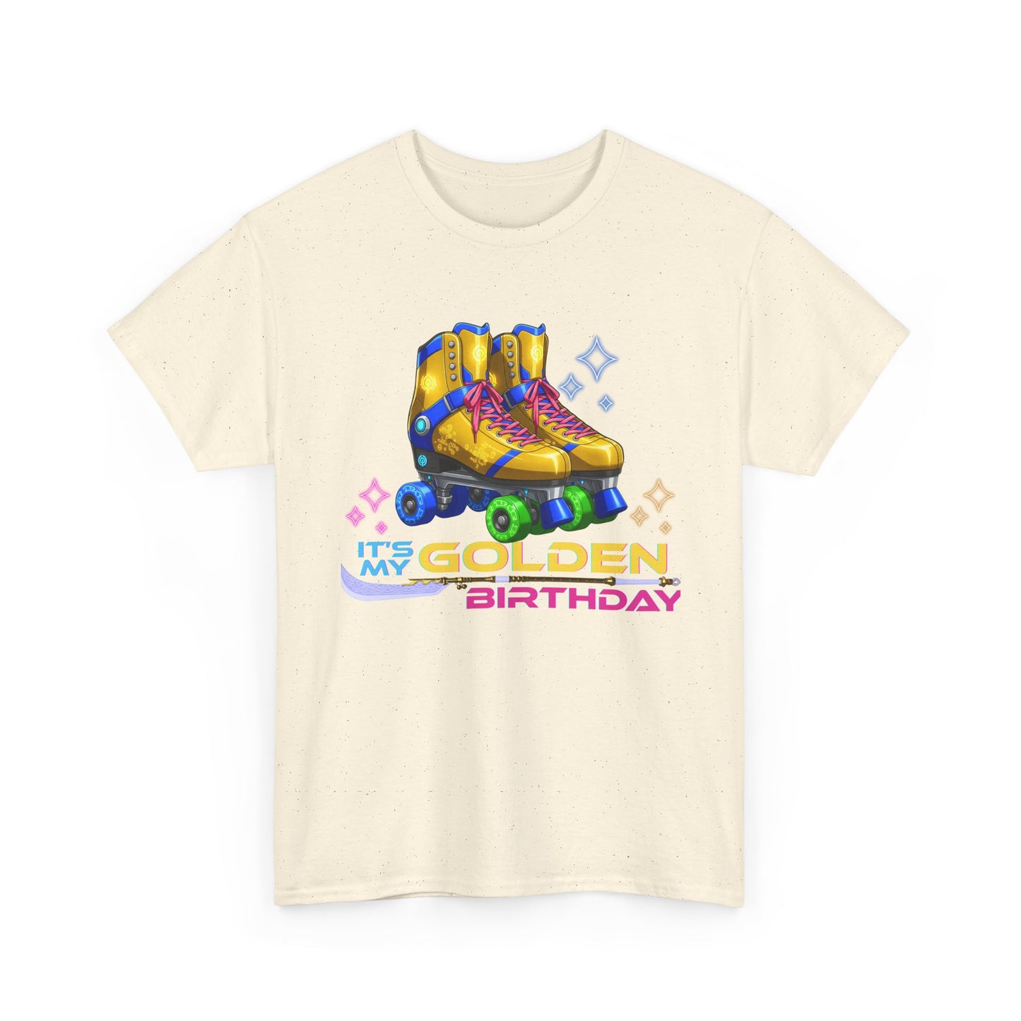 Golden Birthday - Adult Roller Skate Graphic T-Shirt – 100% Cotton
