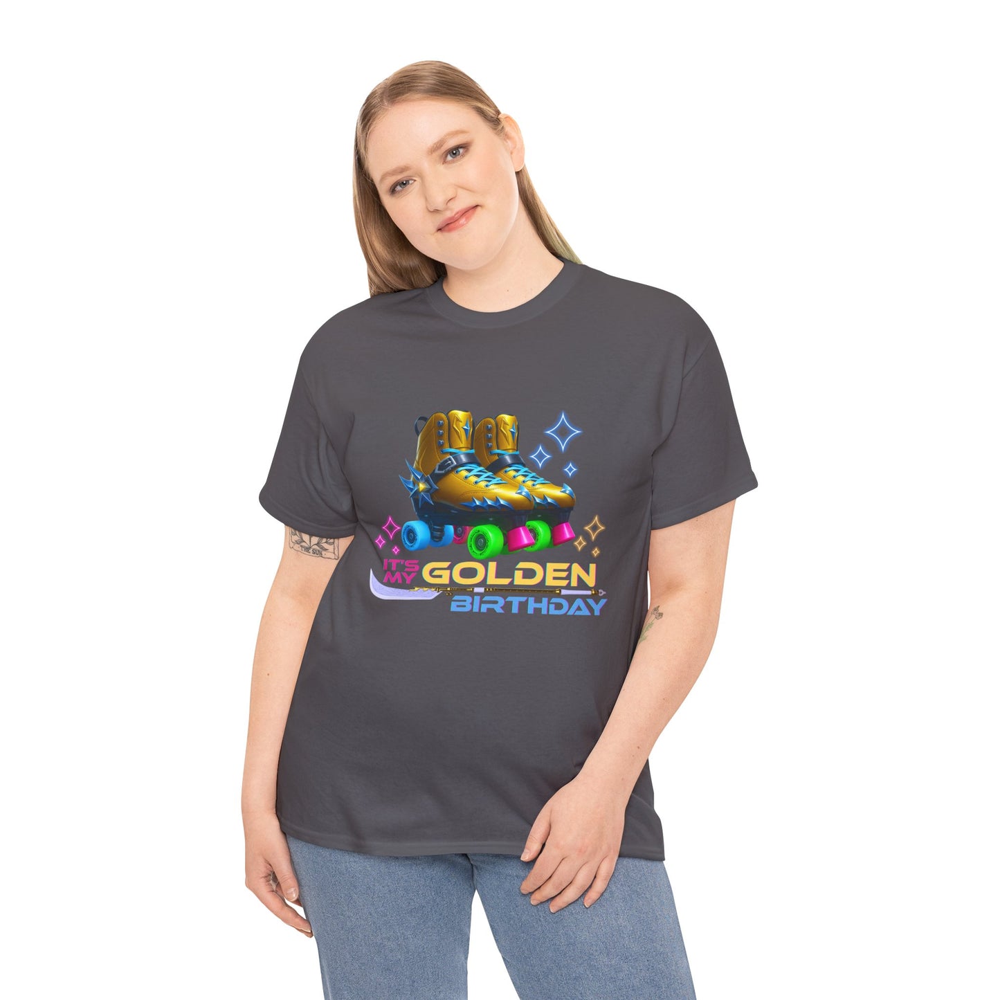 It's My Golden Birthday  - Adult and Teens Roller Skate Graphic T-Shirt – 100% Cotton, Female