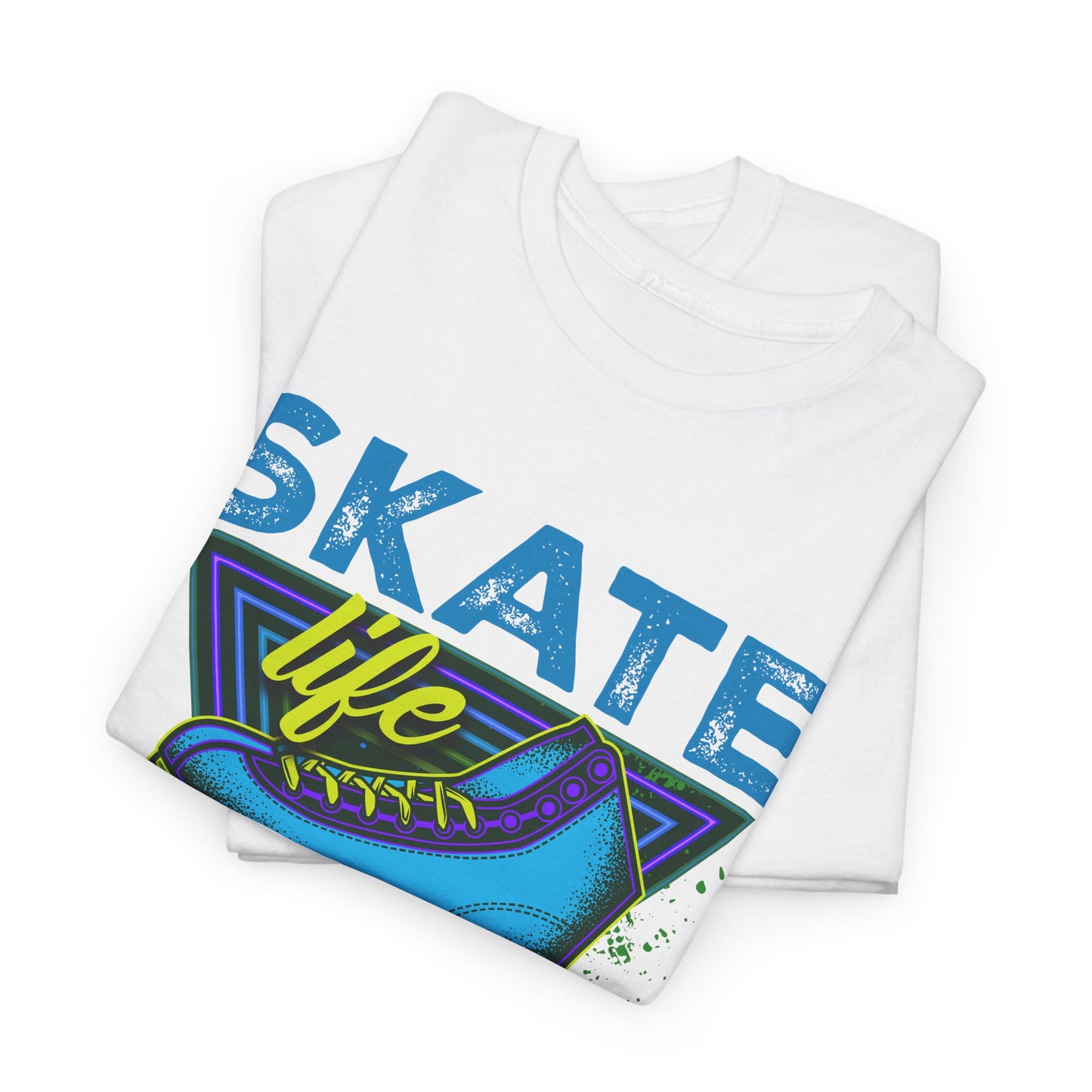 Jackson, NJ - Adult "Skate Life" Roller Skater T-Shirt (Blue Graphic)