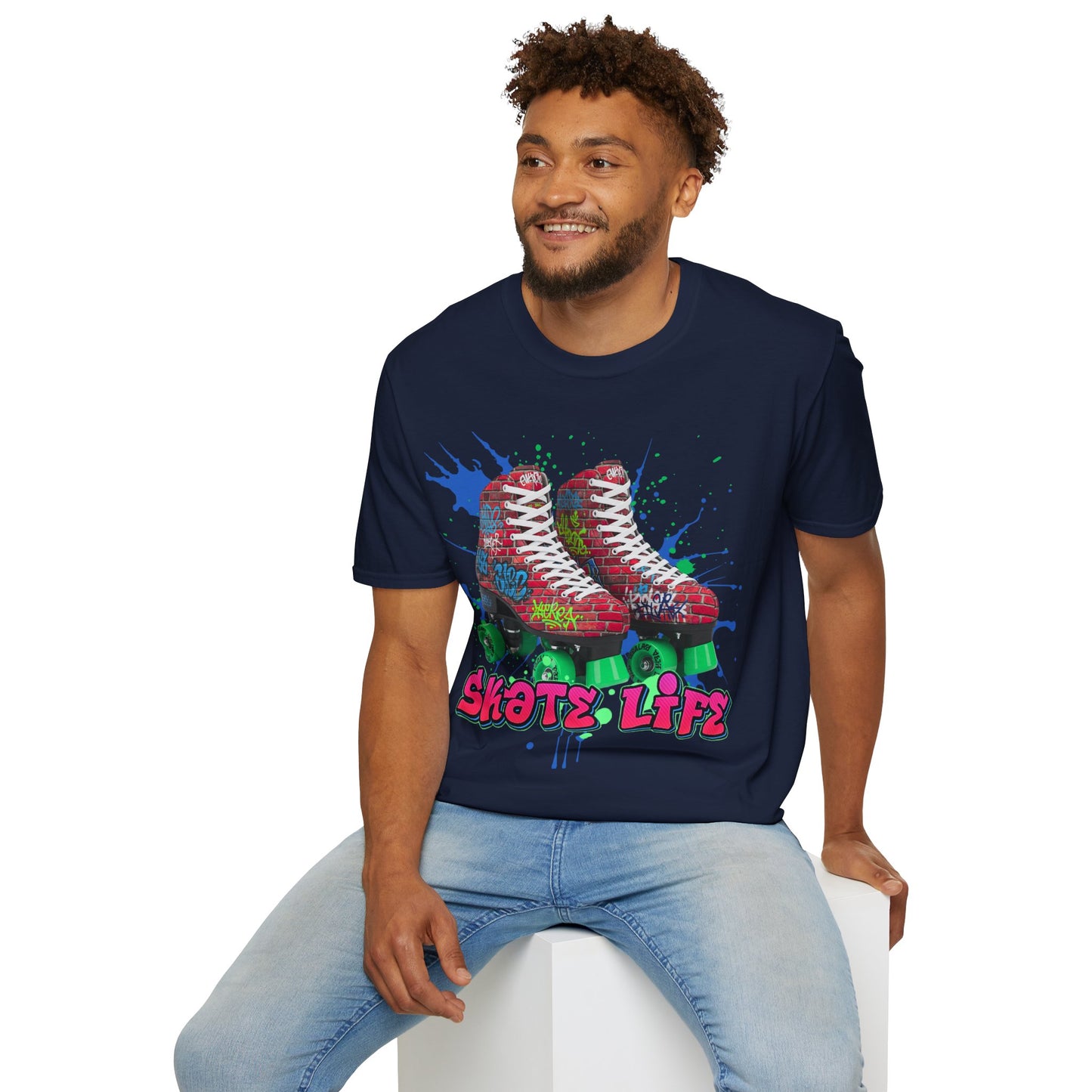 Adult "Skate Life" Paint Splattered T-Shirt - Millennium Skate World