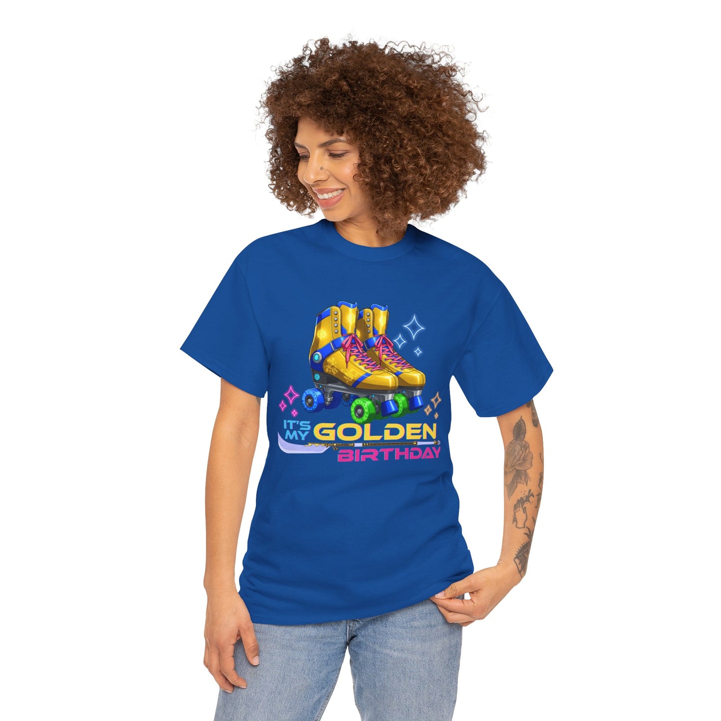 Golden Birthday - Adult Roller Skate Graphic T-Shirt – 100% Cotton