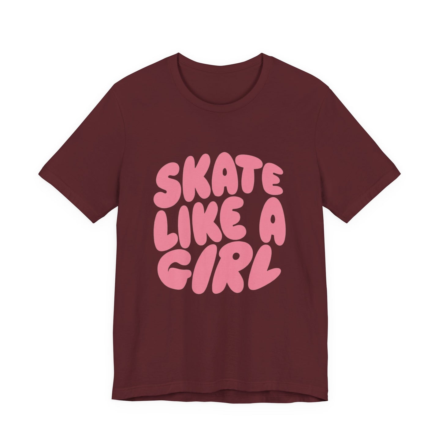 Women's "Skate Like A Girl" Roller Skate Graphic Cotton T-Shirt