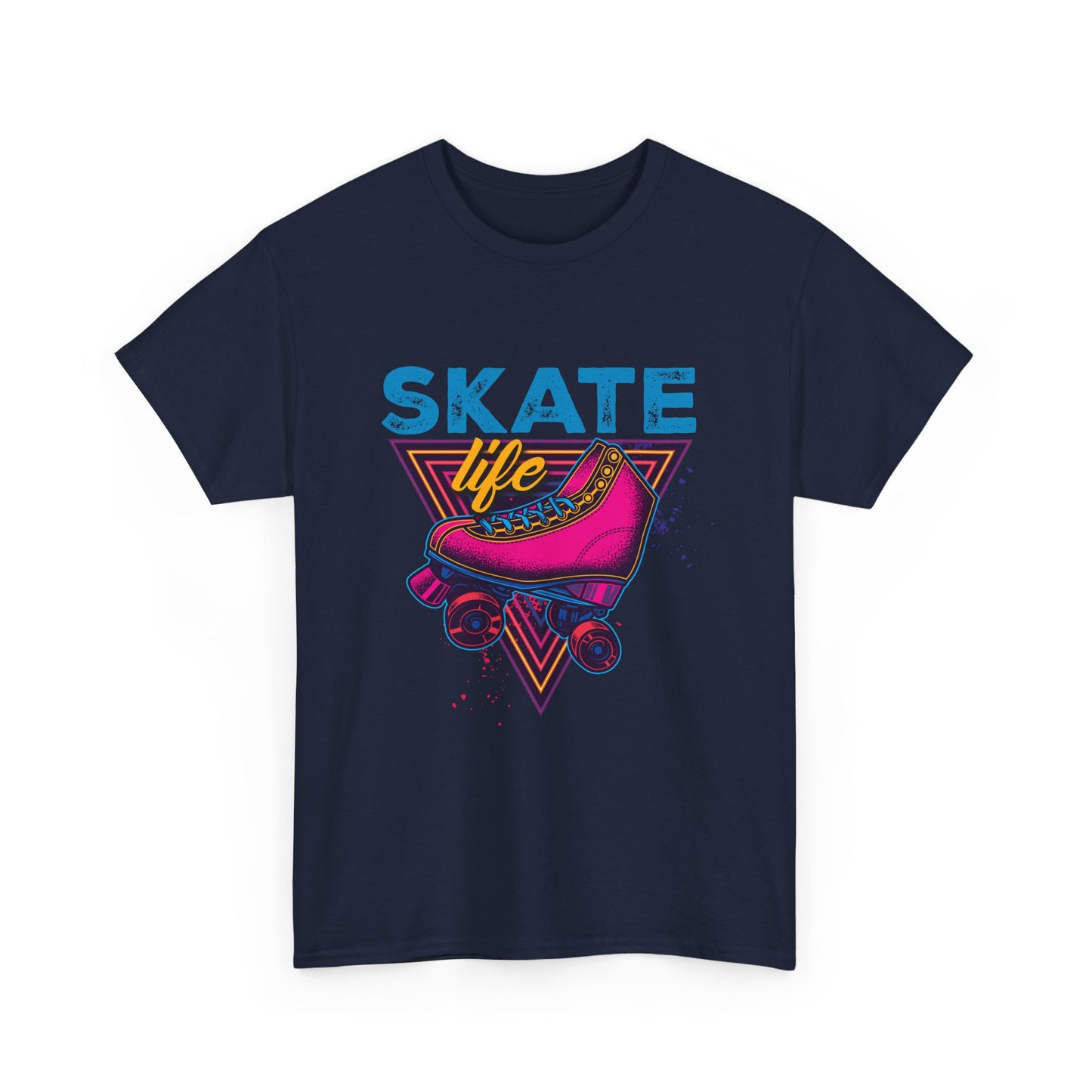 Adult Roller Skating T-Shirt - "Skate Life" - Pink Graphic