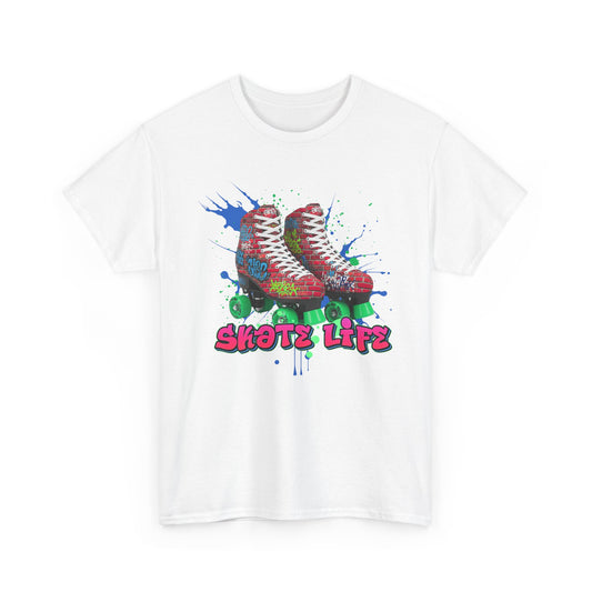Adult Retro Roller Skating T-Shirt - Skate Life - Graffiti Style Graphic Tee for Skaters