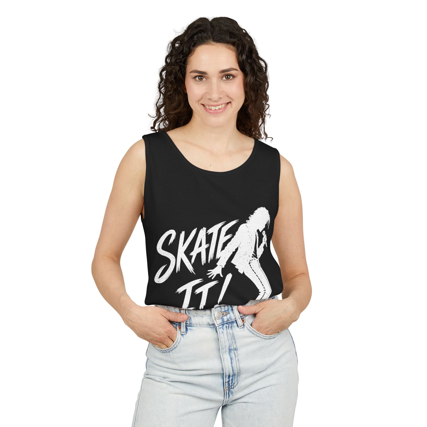 Unisex Tank Top - Skate It – Retro Roller Skating Graphic Tee for Men and Women