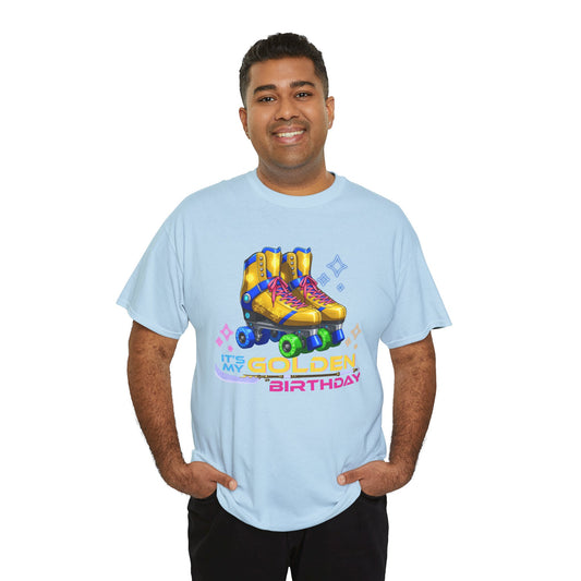 Golden Birthday - Adult Roller Skate Graphic T-Shirt – 100% Cotton