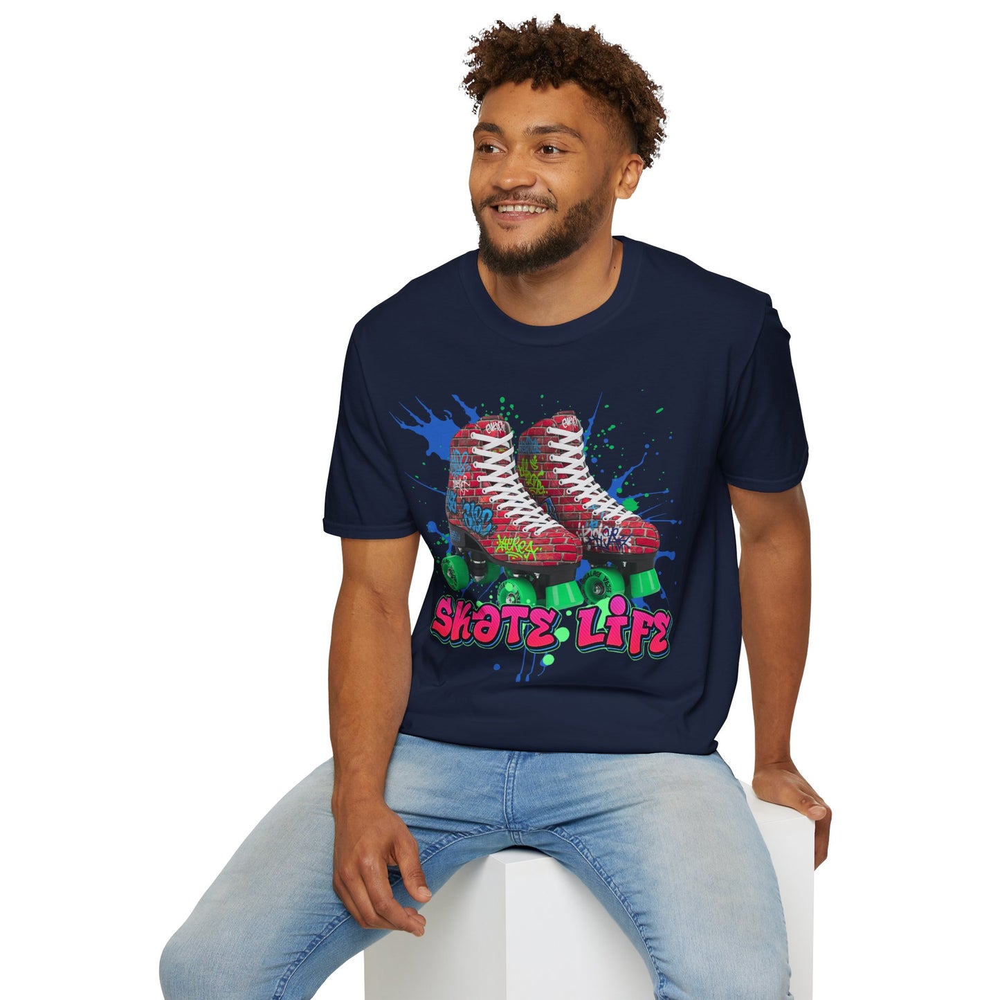 Adult "Skate Life" Paint Splattered Skates T-Shirt - United Skates of America - Wickliffe