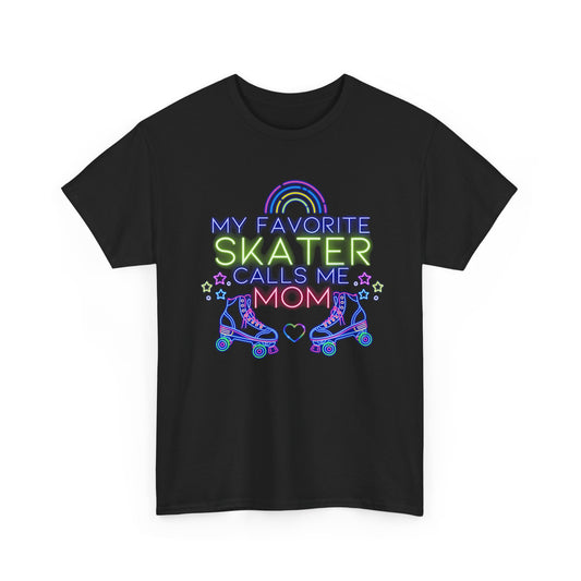 Women's "My Favorite Skater Calls Me Mom" Roller Skating Tee for Mothers