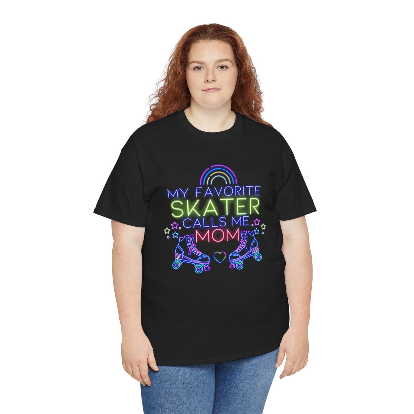 Women's "My Favorite Skater Calls Me Mom" Roller Skating Tee for Mothers