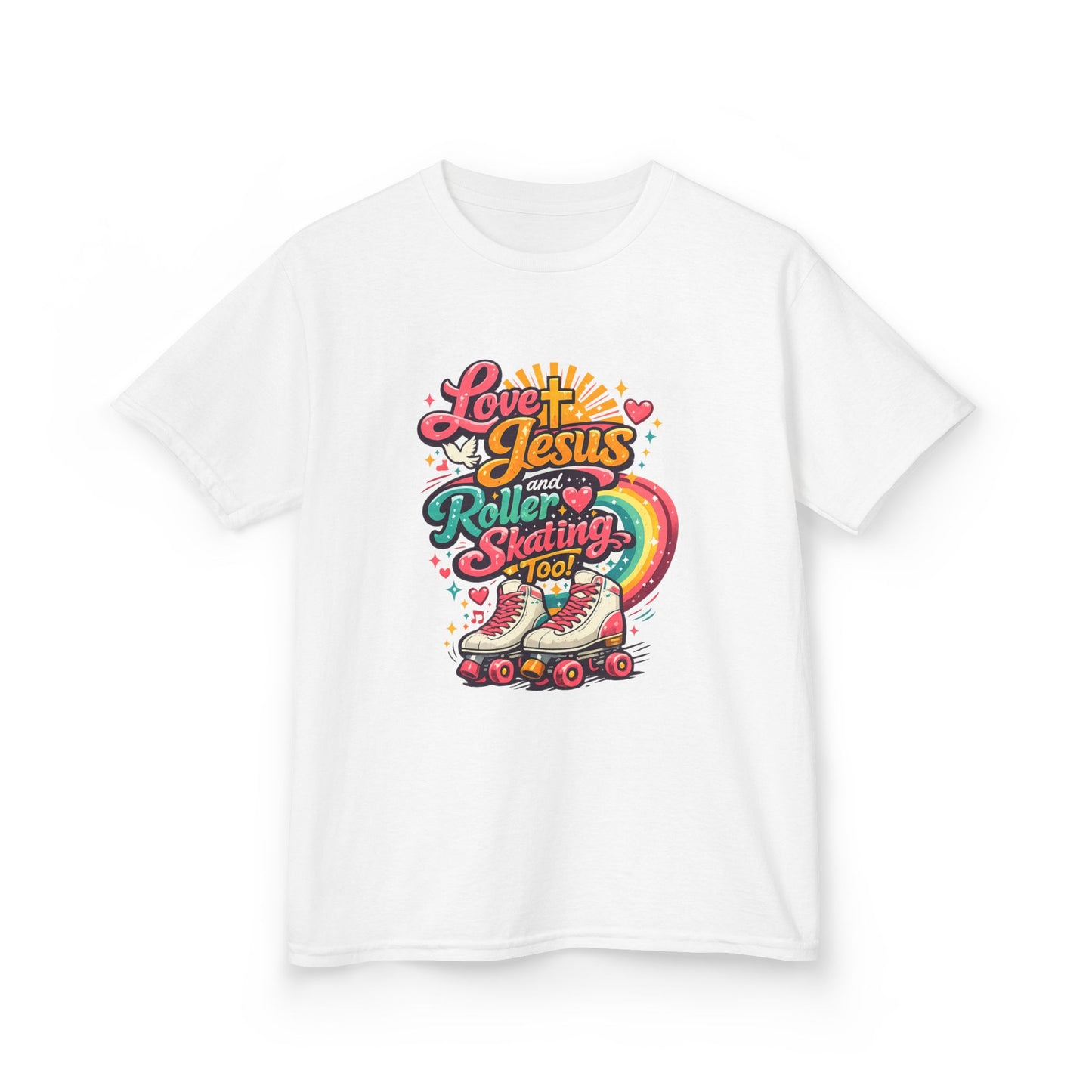 Love Jesus Roller Skating T-Shirt - Kids Christian Roller Skate Tee