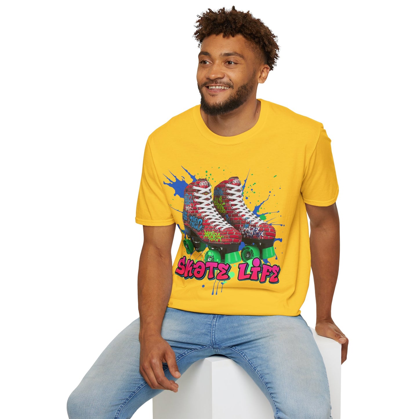 Adult "Skate Life" Paint Splattered T-Shirt - Millennium Skate World