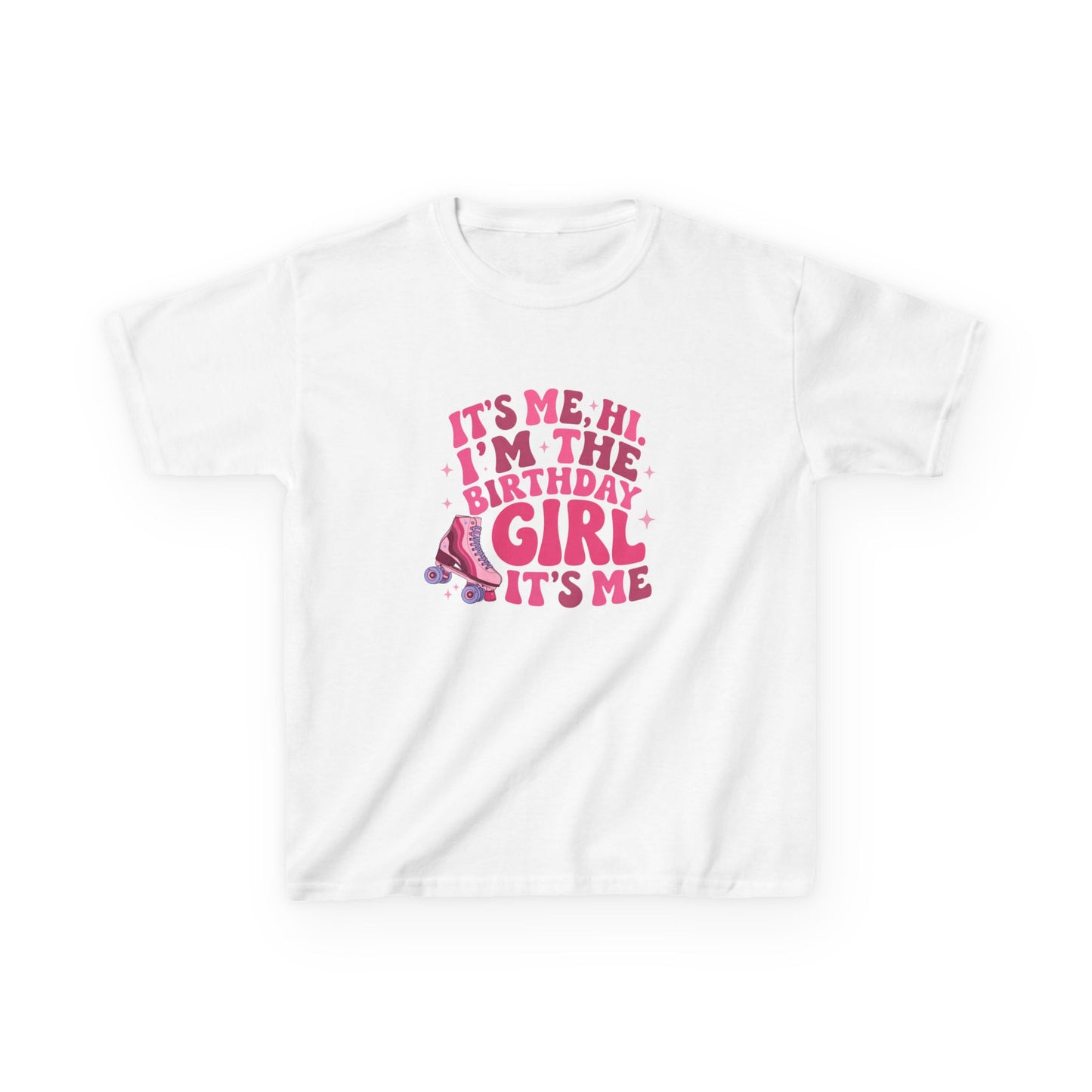 Girl's Birthday Roller Skating T-Shirt "Its Me, Hi I’m the Birthday Girl" Tee for Kids