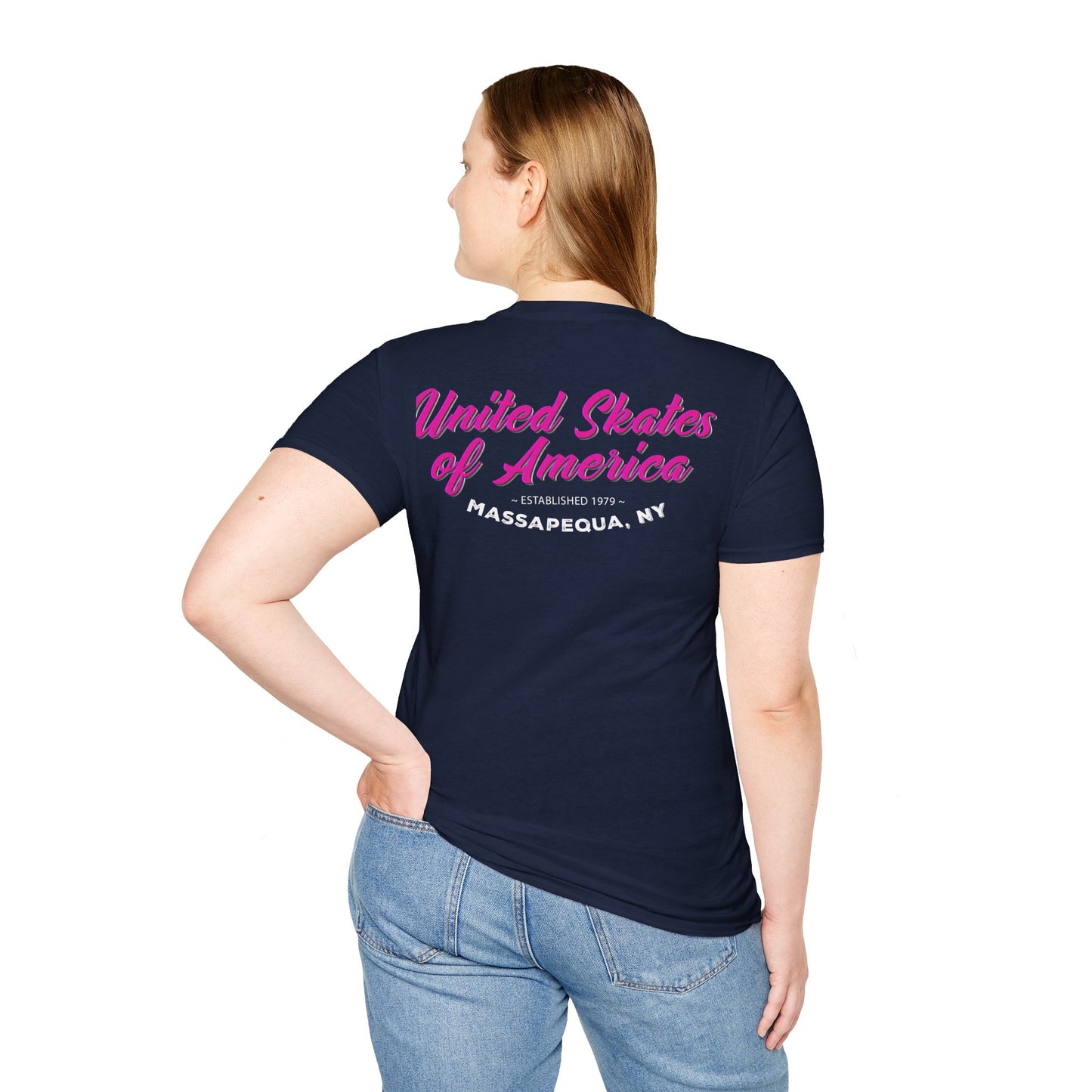 Massapequa, NY - Adult "Skate Life" Paint Splattered Skates T-Shirt