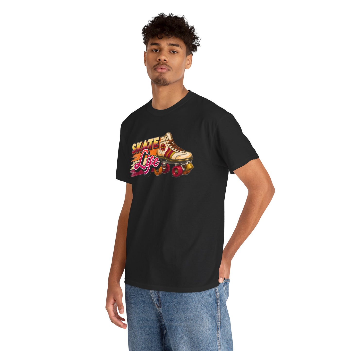 Retro Skate Life Graphic Tee - Vintage 70s 80s Roller Skating Shirt - Old School Skaters