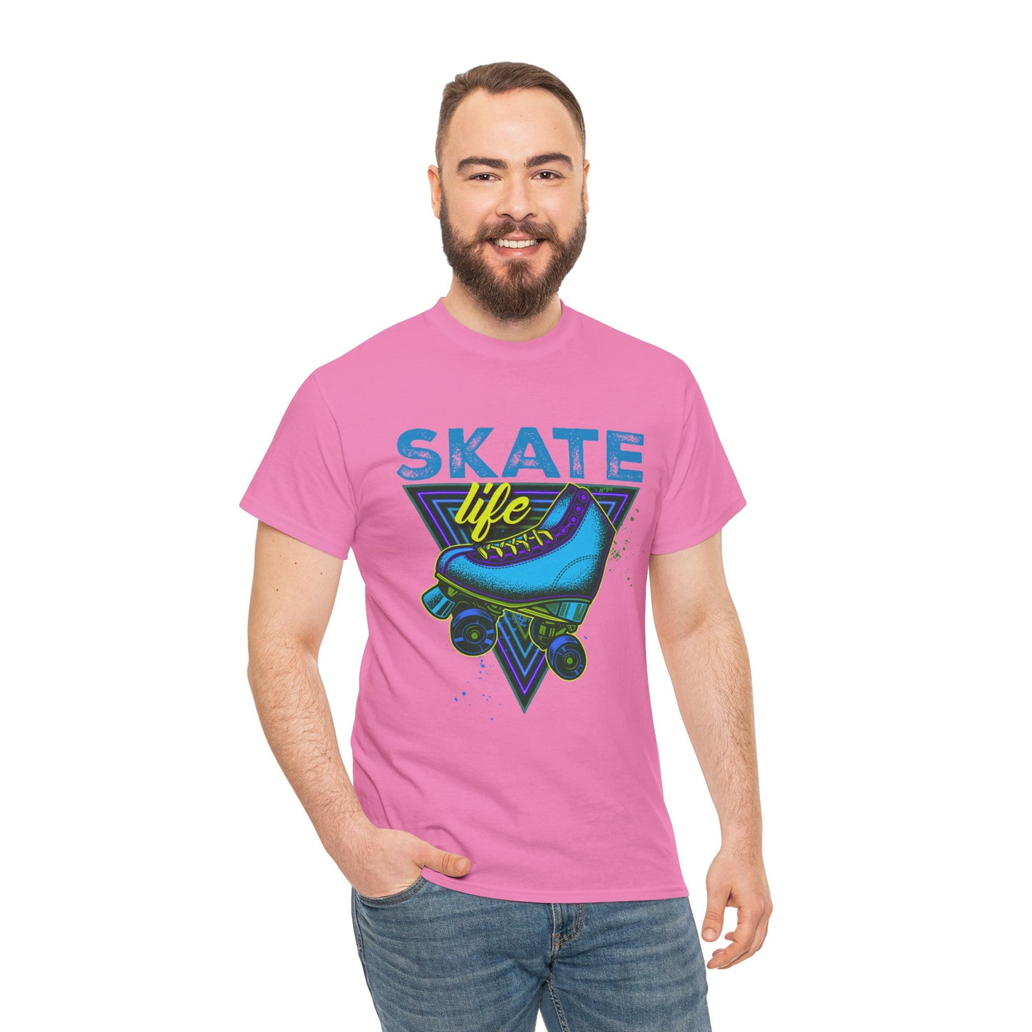 Unisex Roller Skating T-Shirt "Skate Life" Blue Graphic