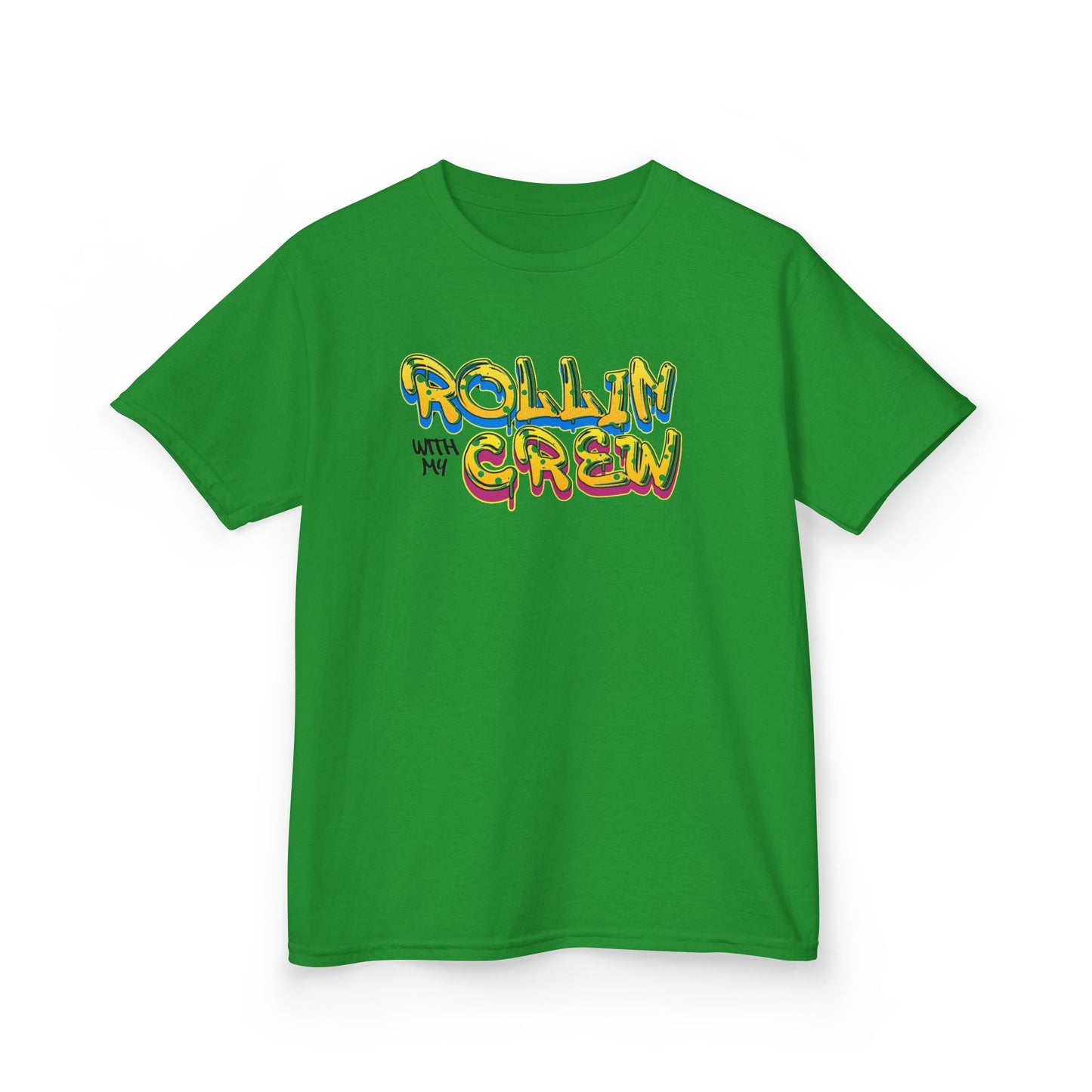Kid's Roller Skating T-Shirt - Rollin With My Crew - Birthday Party Tee
