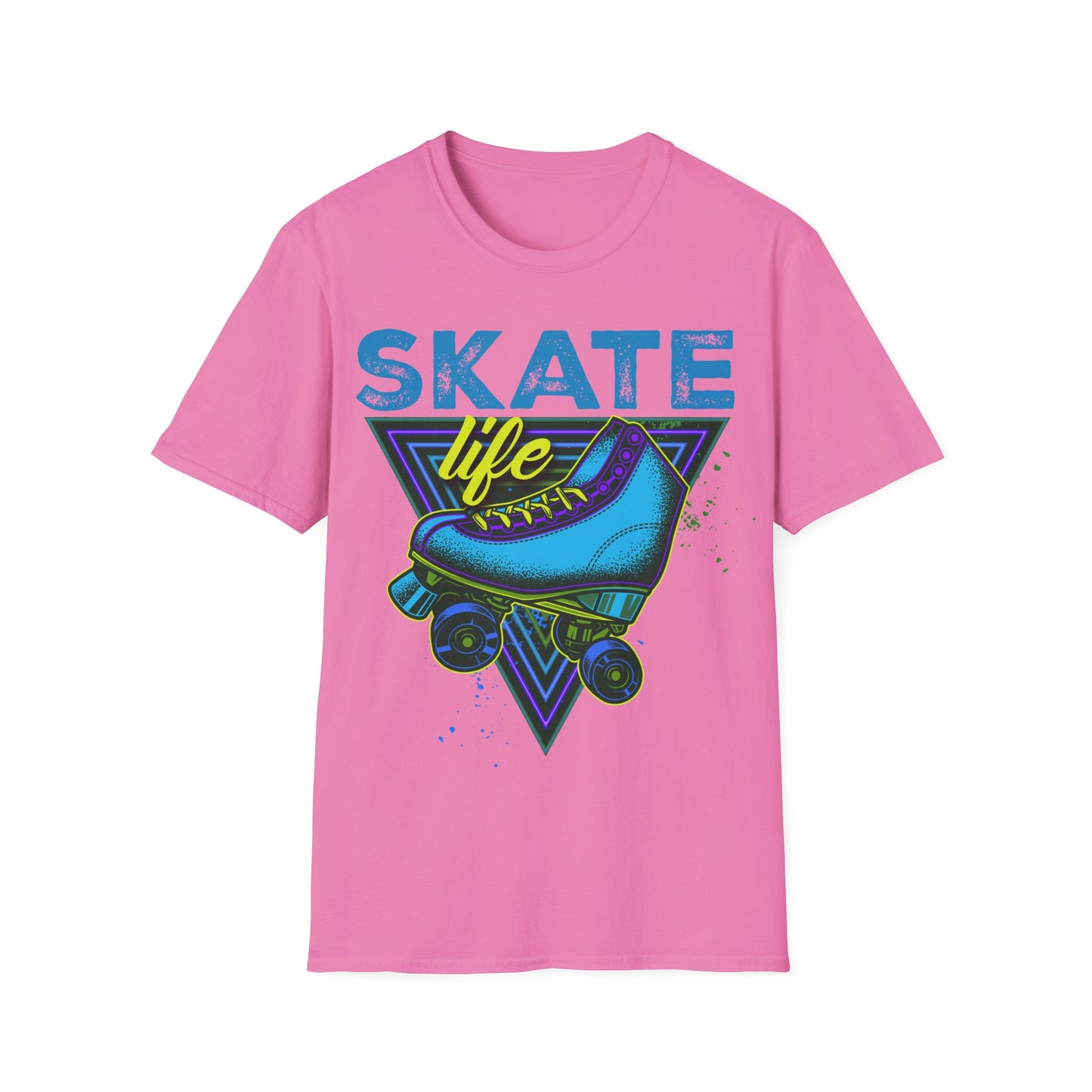 Tampa FL - Adult "Skate Life" Roller Skater T-Shirt (Blue Graphic)