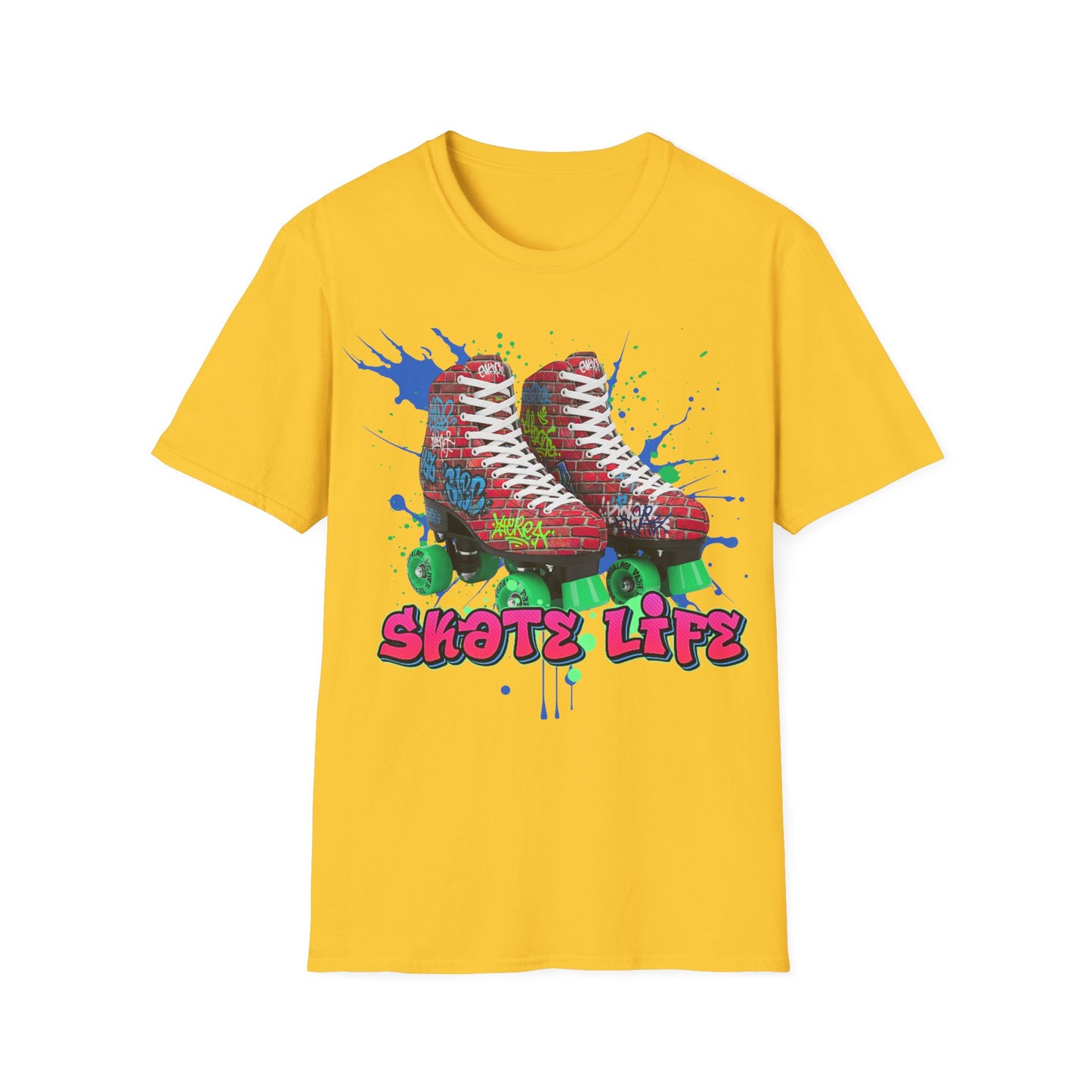 Adult "Skate Life" Paint Splattered Skates T-Shirt - Skate Zone 71 Jackson, NJ