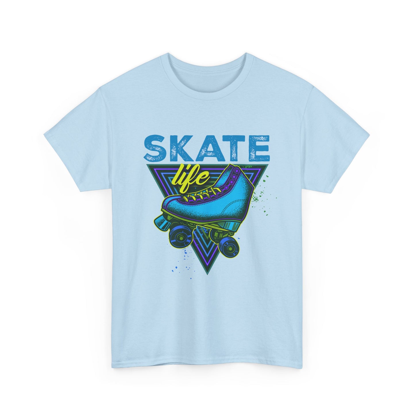 Unisex Roller Skating T-Shirt "Skate Life" Blue Graphic