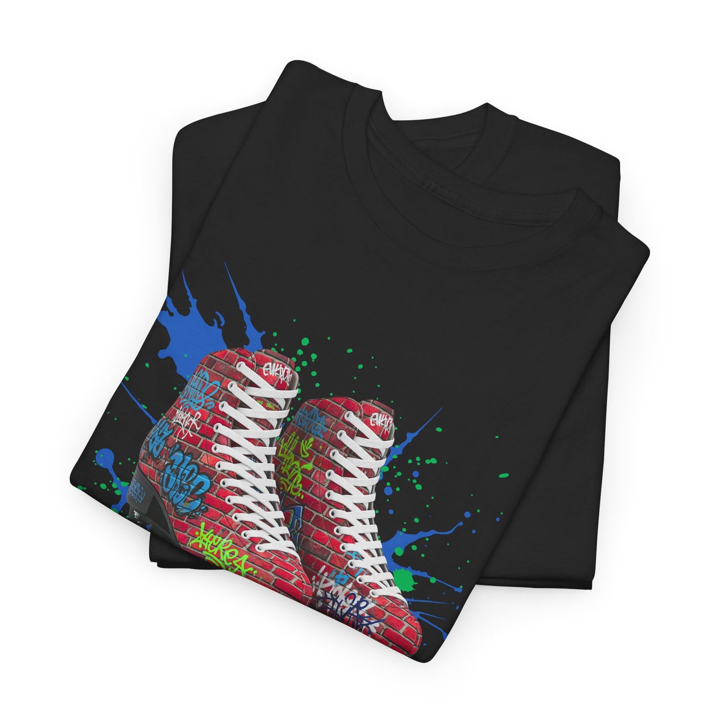 Adult Retro Roller Skating T-Shirt - Skate Life - Graffiti Style Graphic Tee for Skaters