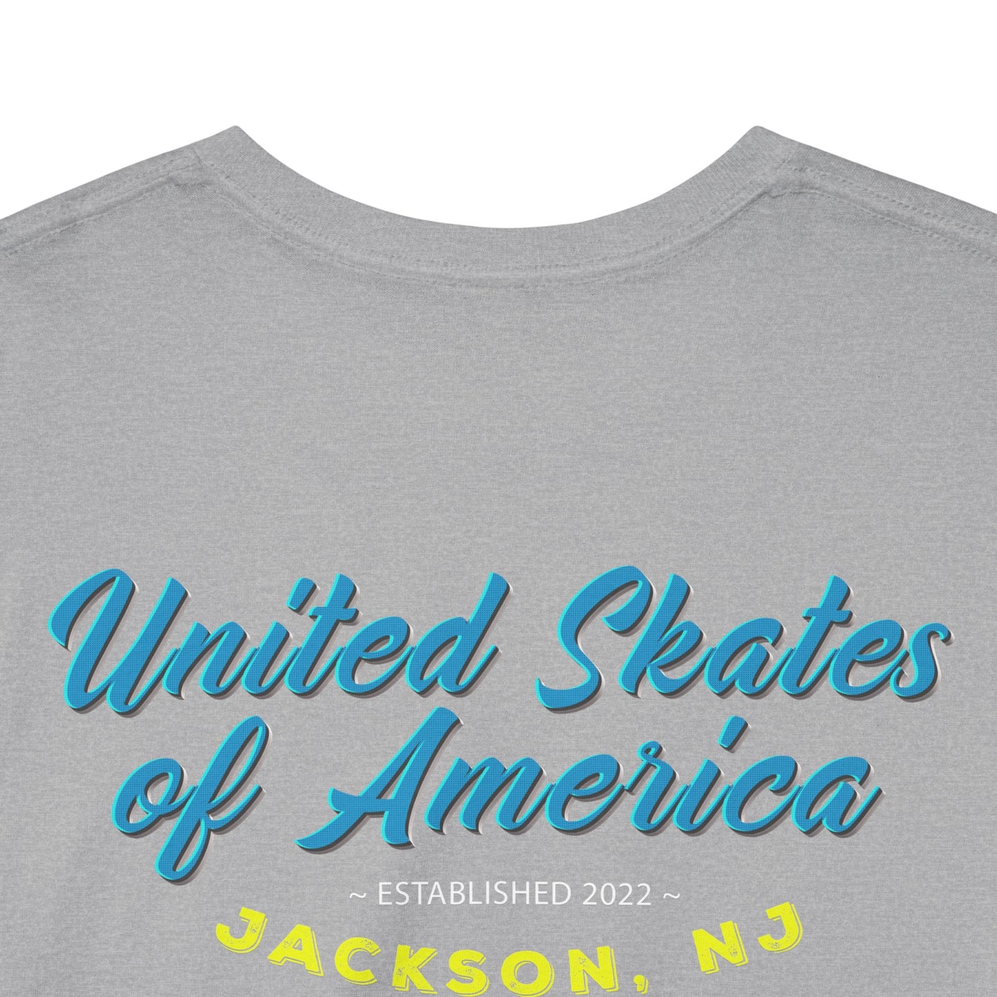 Jackson, NJ - Adult "Skate Life" Roller Skater T-Shirt (Blue Graphic)
