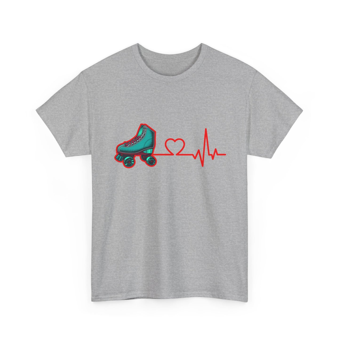 Adult Roller Skating T-Shirt - Heartbeat of Roller Skating - Rink Life Tee