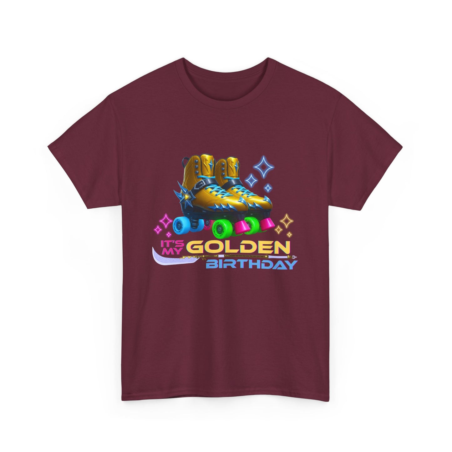 It's My Golden Birthday  - Adult and Teens Roller Skate Graphic T-Shirt – 100% Cotton, Female