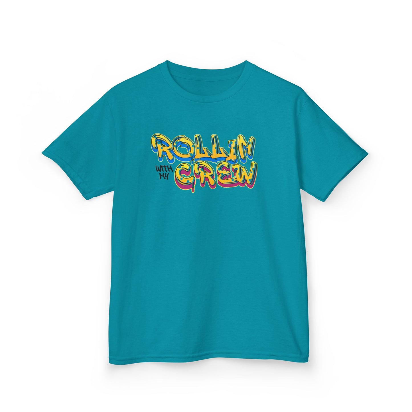 Kid's Roller Skating T-Shirt - Rollin With My Crew - Birthday Party Tee