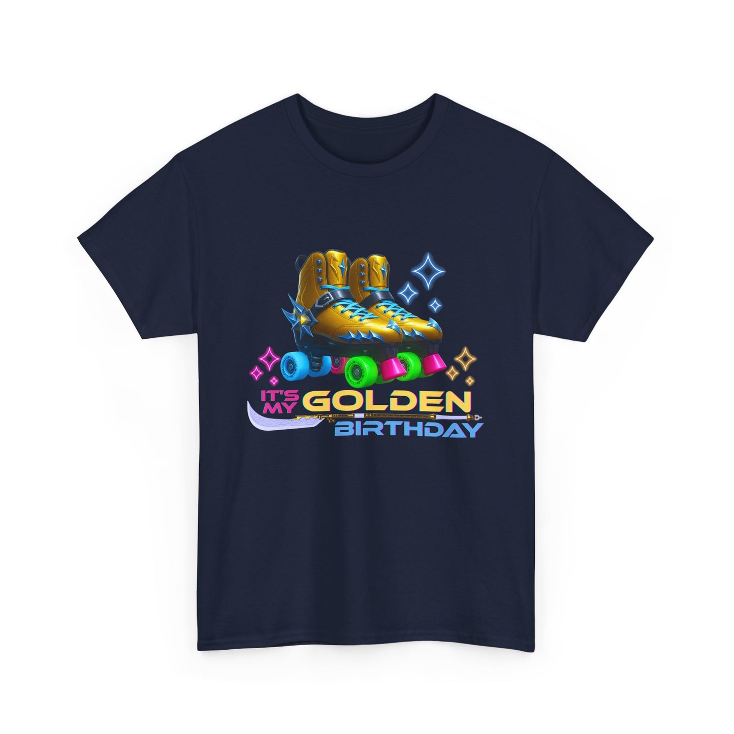 It's My Golden Birthday  - Adult and Teens Roller Skate Graphic T-Shirt – 100% Cotton, Female