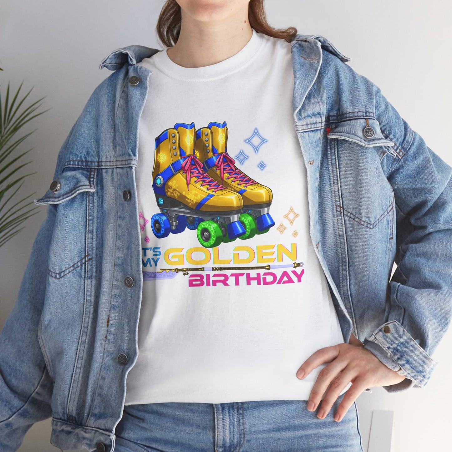 Golden Birthday - Adult Roller Skate Graphic T-Shirt – 100% Cotton