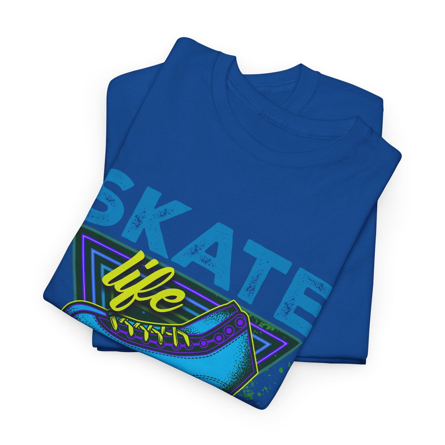 Unisex Roller Skating T-Shirt "Skate Life" Blue Graphic