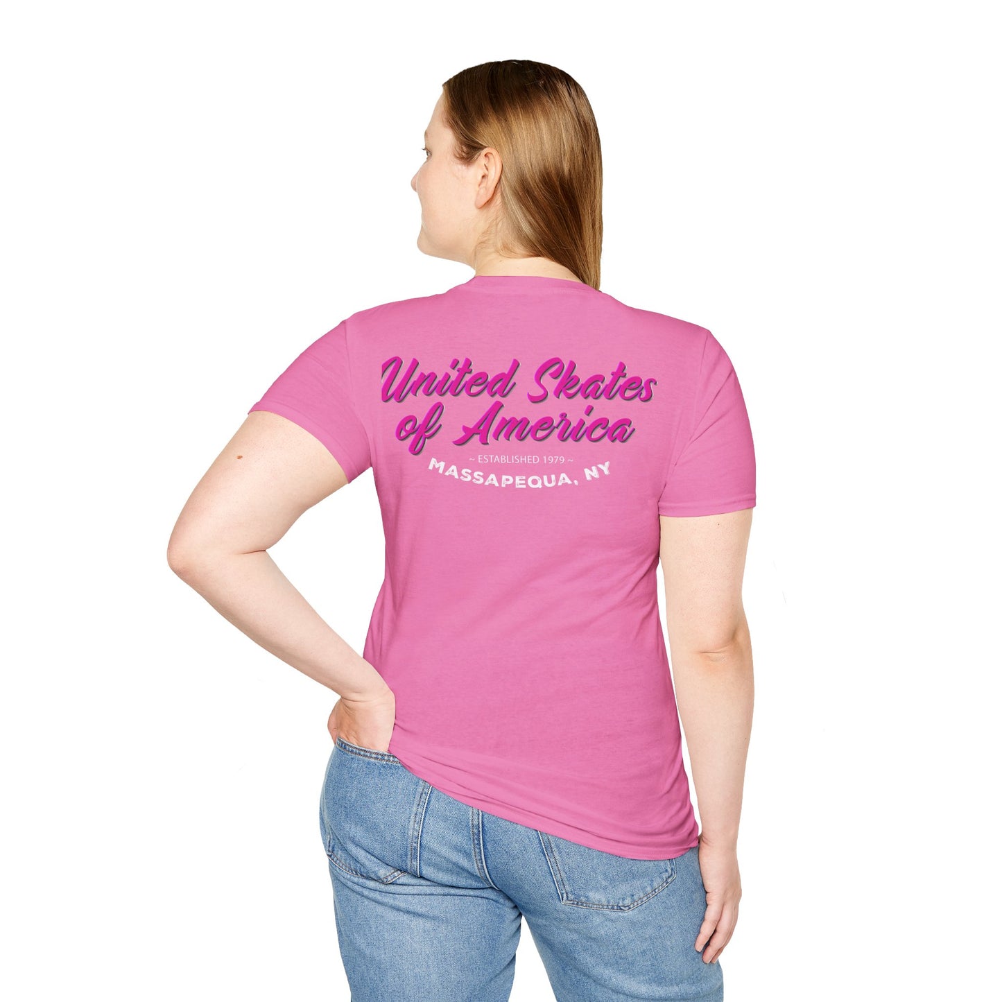 Massapequa, NY - Adult "Skate Life" Paint Splattered Skates T-Shirt