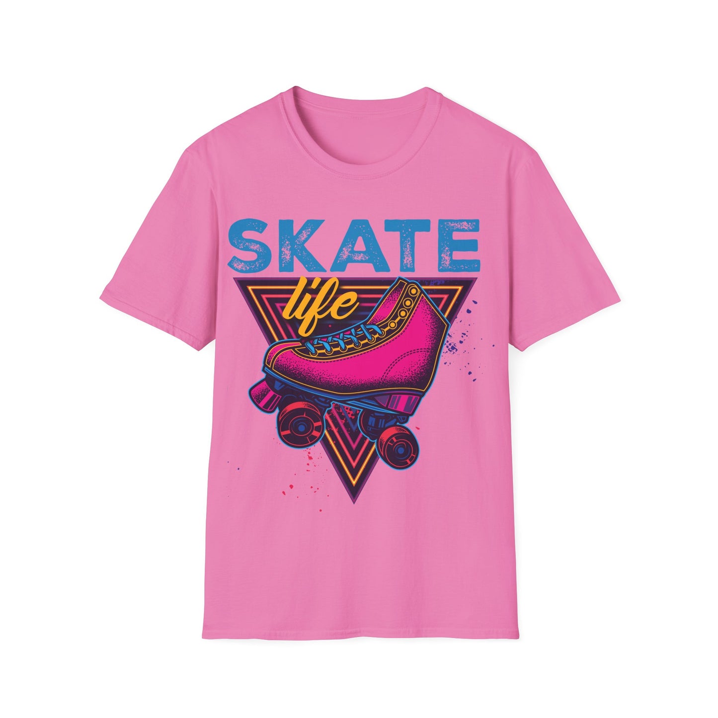 Adult "Skate Life" T-Shirt - Wheels - Durham, NC (Pink)