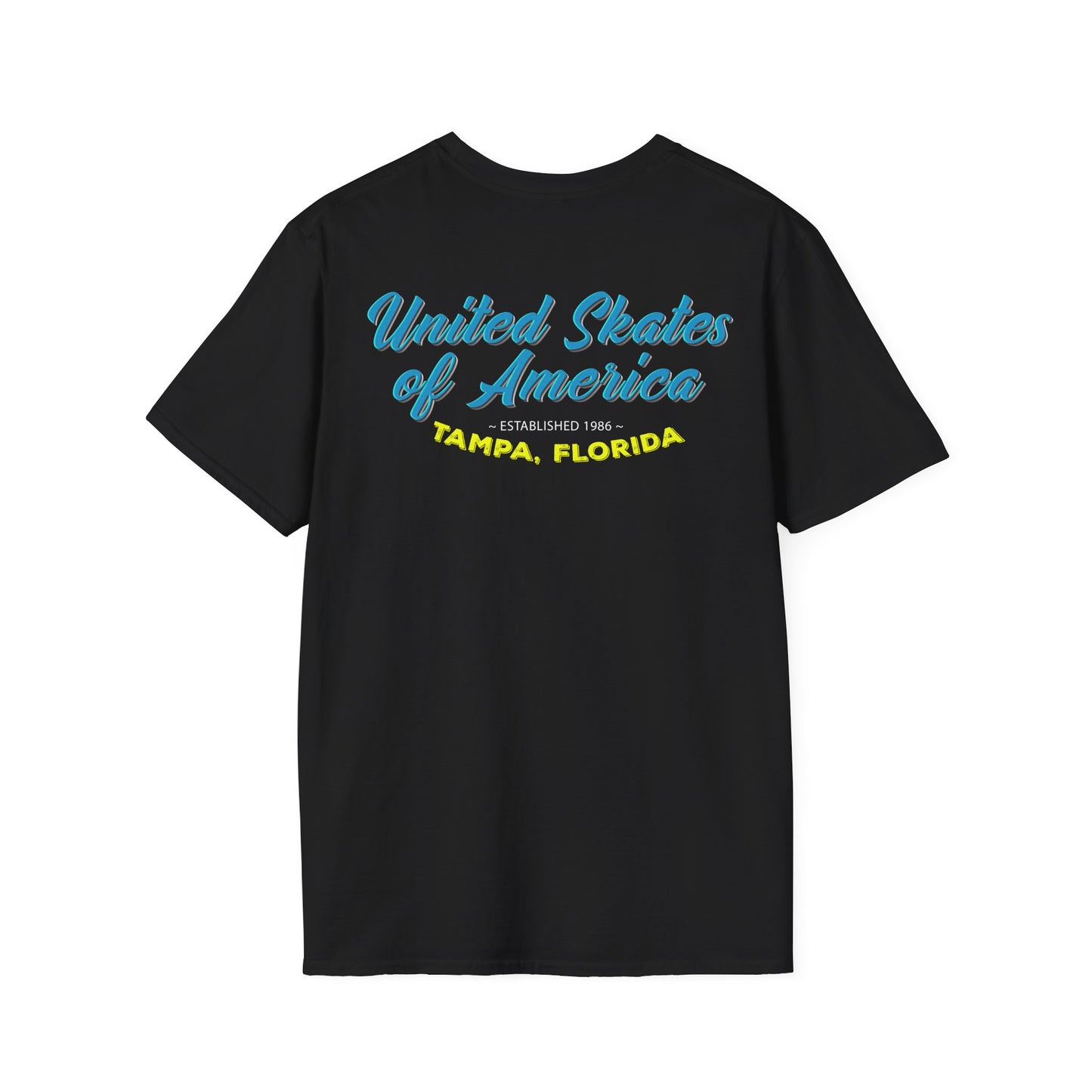Tampa FL - Adult "Skate Life" Roller Skater T-Shirt (Blue Graphic)