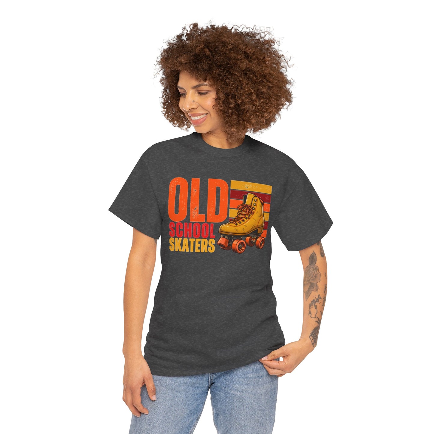 Old School Skaters Retro Roller Skating T-Shirt - Vintage Graphic Tee - 70s 80s Retro Skating Shirt