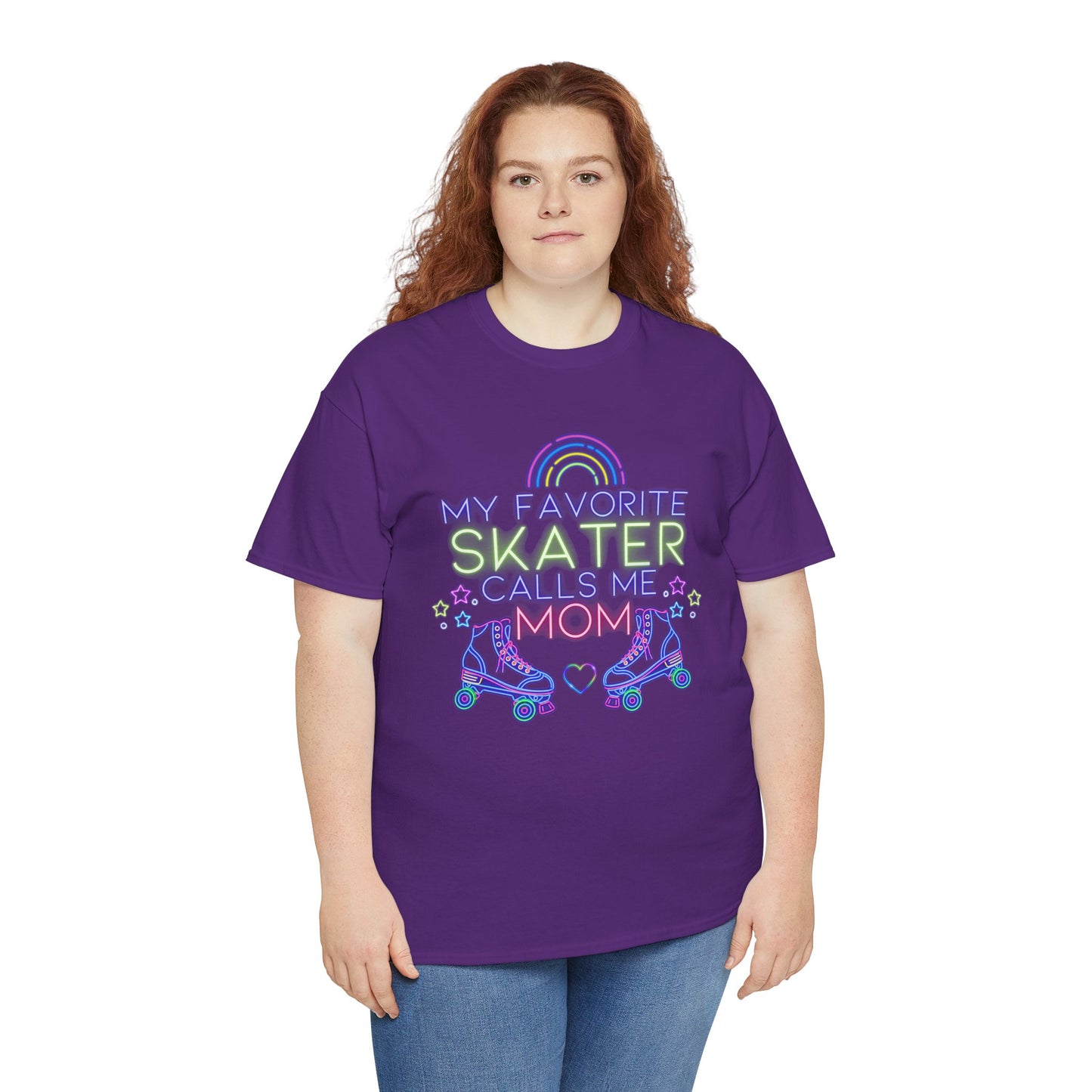 Women's "My Favorite Skater Calls Me Mom" Roller Skating Tee for Mothers
