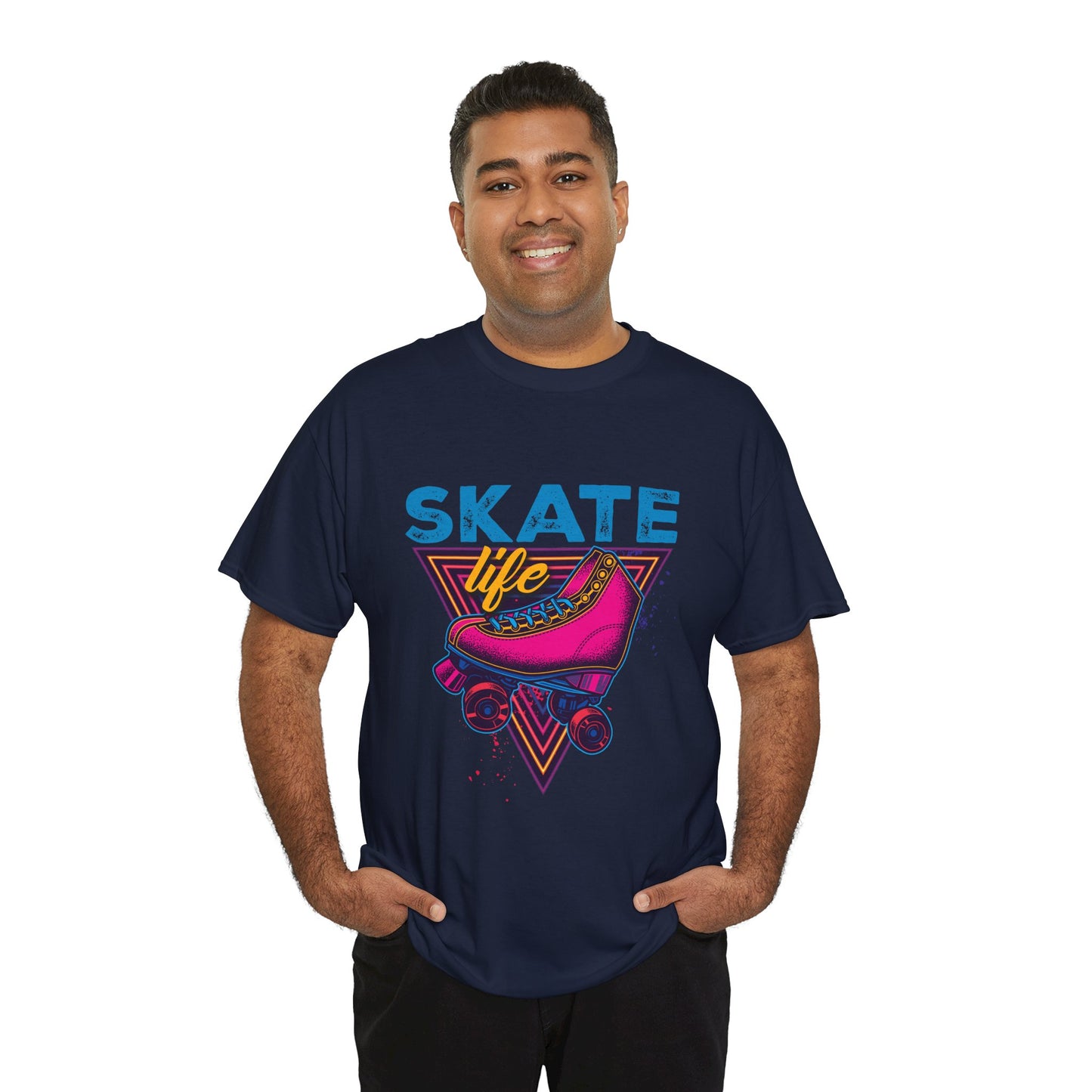 Adult Roller Skating T-Shirt - "Skate Life" - Pink Graphic