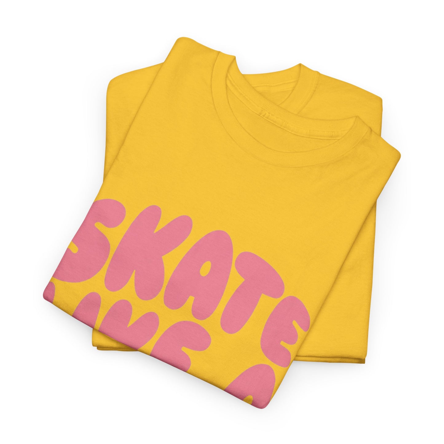 Women's Roller Skating T-Shirt - Skate Like A Girl - Bubble Letter Tee for Skaters